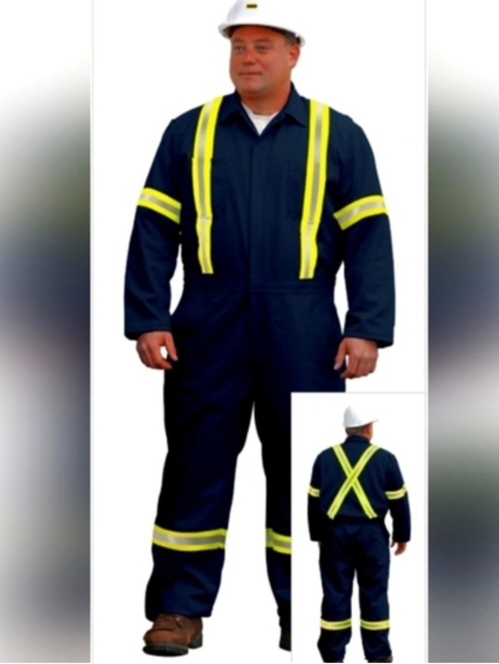 AGO Flame Resistant Men's Blue Workwear Safety Coveralls Size 50 NWOT